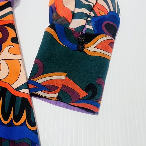 Zara Pucci Mini Dress Neck Tie Multi Color Printed Size S NWOT - Picture 10 of 16